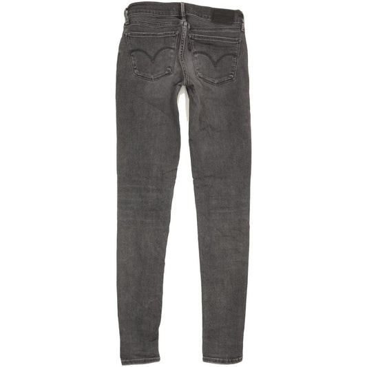 Levi's 710 Super Women Charcoal Skinny Slim Stretch Jeans W24 L30