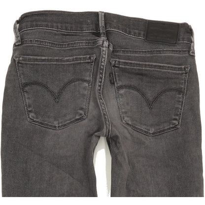 Levi's 710 Super Women Charcoal Skinny Slim Stretch Jeans W24 L30