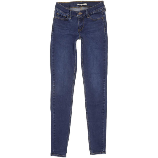 Levi's 710 Super Women Blue Skinny Slim Stretch Jeans W27 L31
