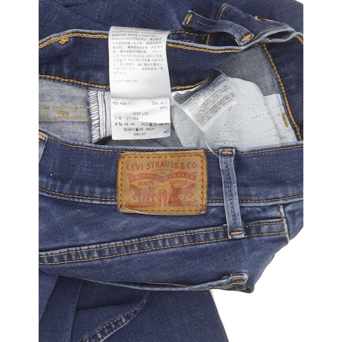 Levi's 710 Super Women Blue Skinny Slim Stretch Jeans W27 L31