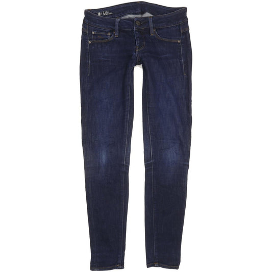 G-Star 3301 Low Women Blue Skinny Slim Jeans W25 L28