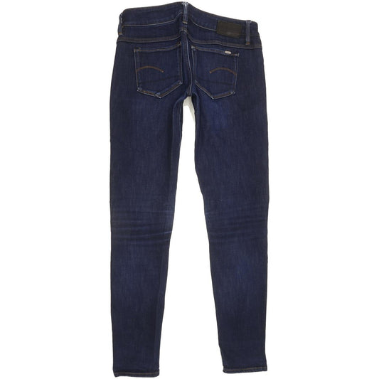 G-Star 3301 Low Women Blue Skinny Slim Jeans W25 L28
