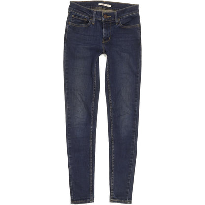 Levi's 710 Super Women Blue Skinny Slim Stretch Jeans W27 L28