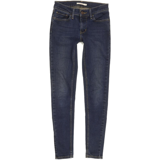 Levi's 710 Super Women Blue Skinny Slim Stretch Jeans W27 L28
