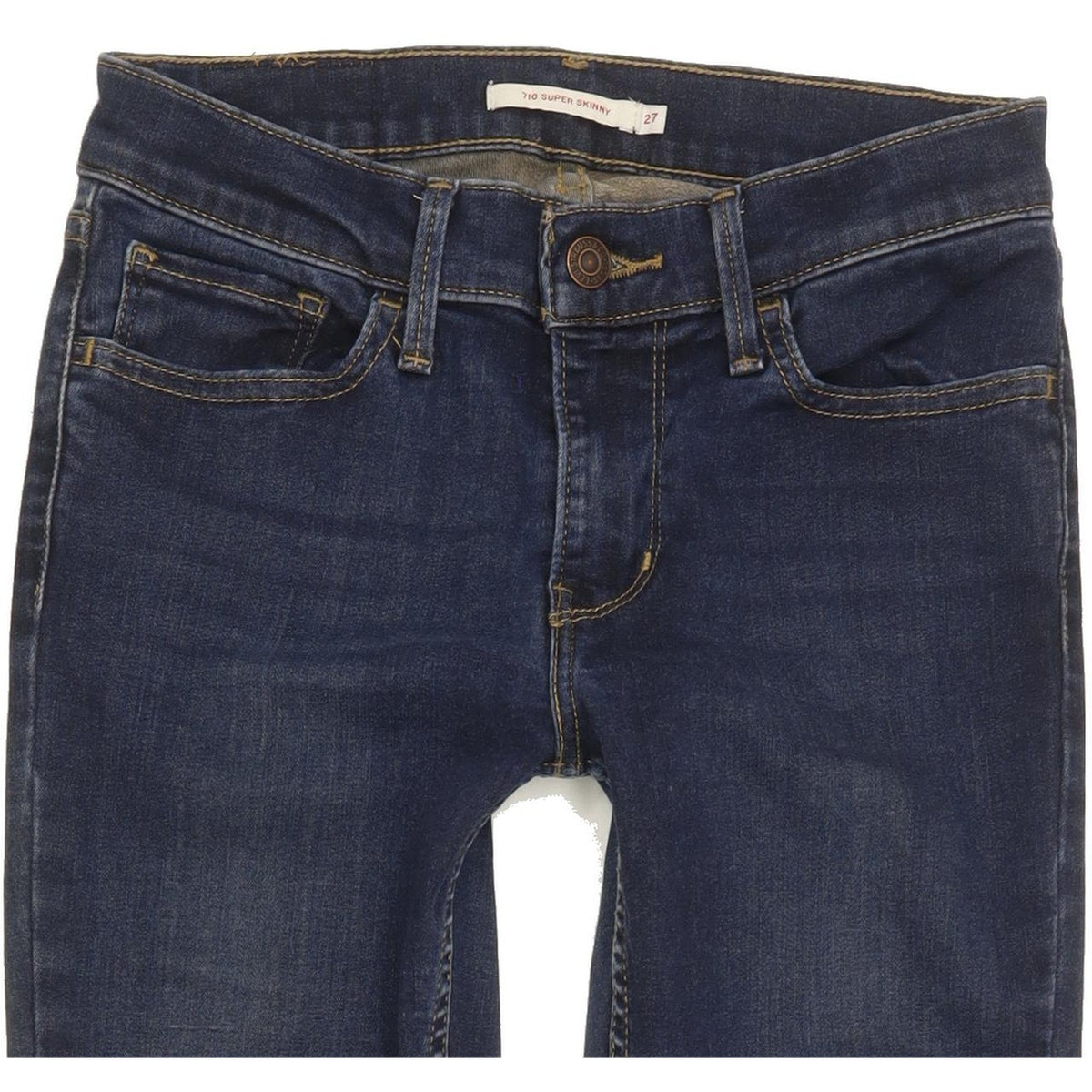 Levi's 710 Super Women Blue Skinny Slim Stretch Jeans W27 L28