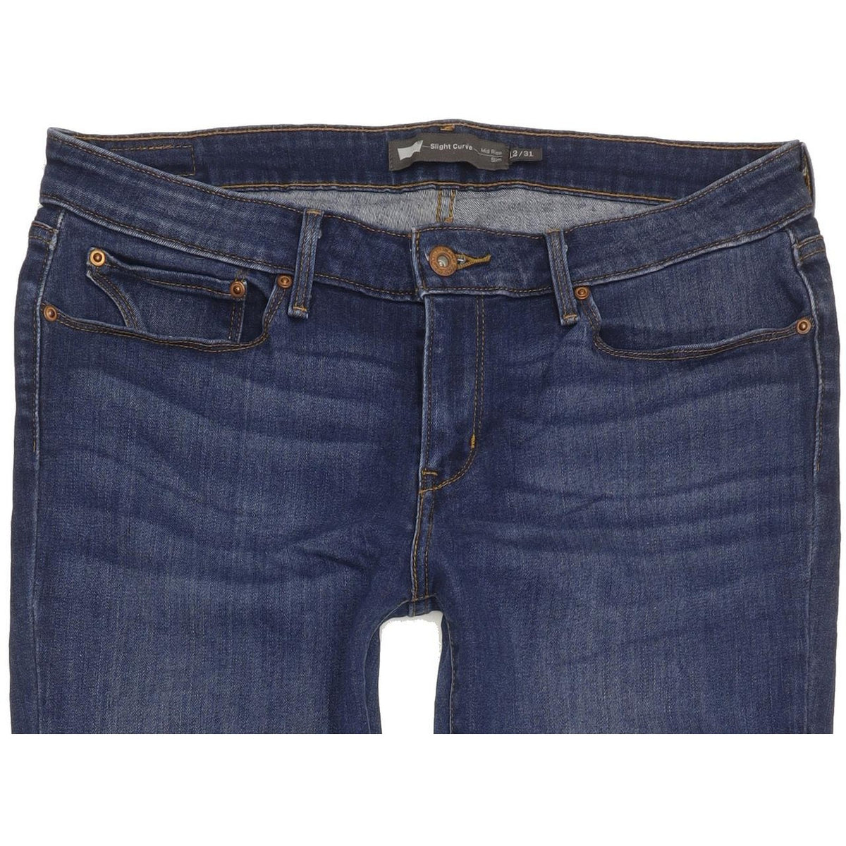 Levi's Slight Curve Women Blue Straight Slim Stretch Jeans W31 L32