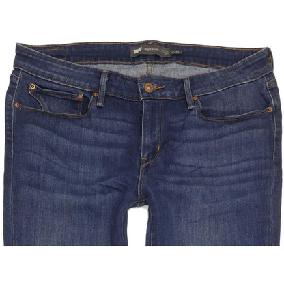Levi's Slight Curve Women Blue Straight Slim Stretch Jeans W31 L32