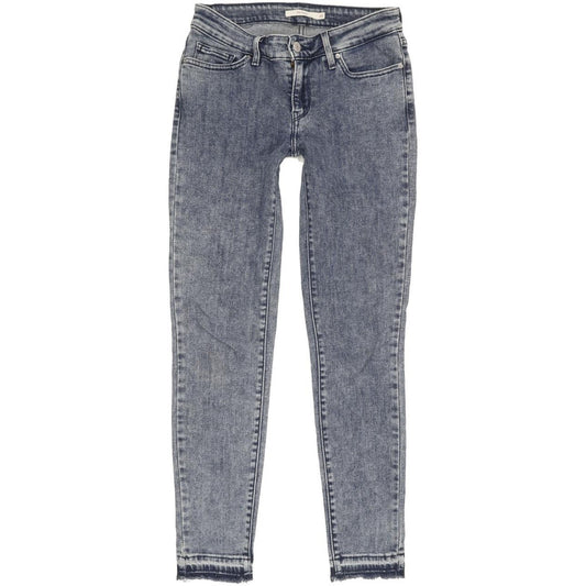 Levi's 711 Women Blue Skinny Slim Stretch Jeans W26 L28