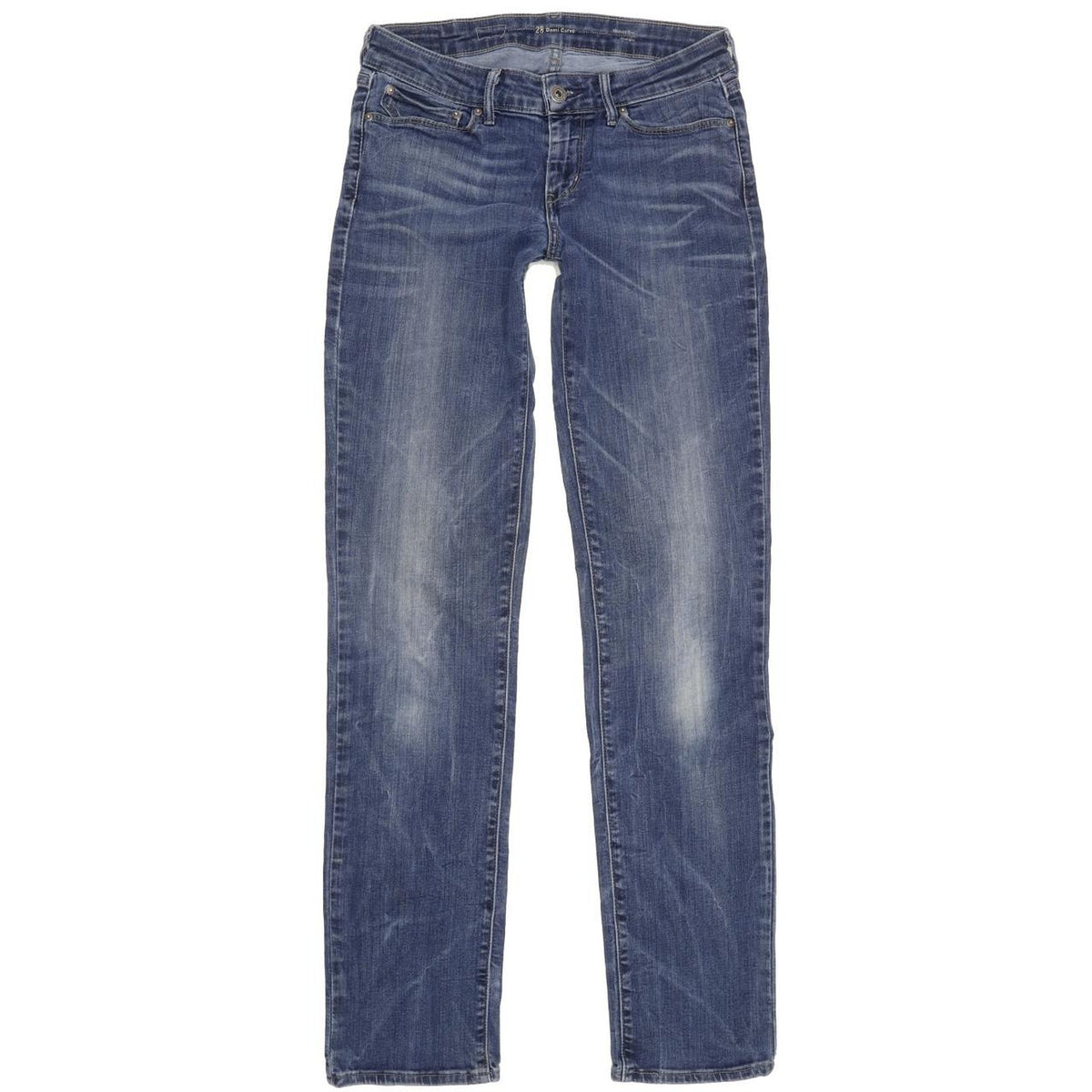 Levi's Demi Curve Women Blue Straight Slim Stretch Jeans W28 L33