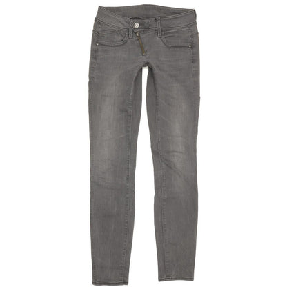 G-Star Lynn Zip Women Grey Skinny Slim Stretch Jeans W24 L31