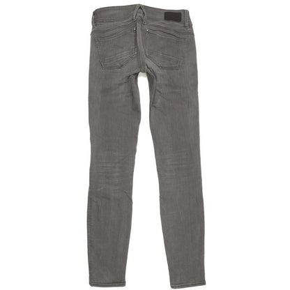G-Star Lynn Zip Women Grey Skinny Slim Stretch Jeans W24 L31
