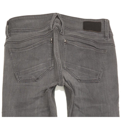 G-Star Lynn Zip Women Grey Skinny Slim Stretch Jeans W24 L31
