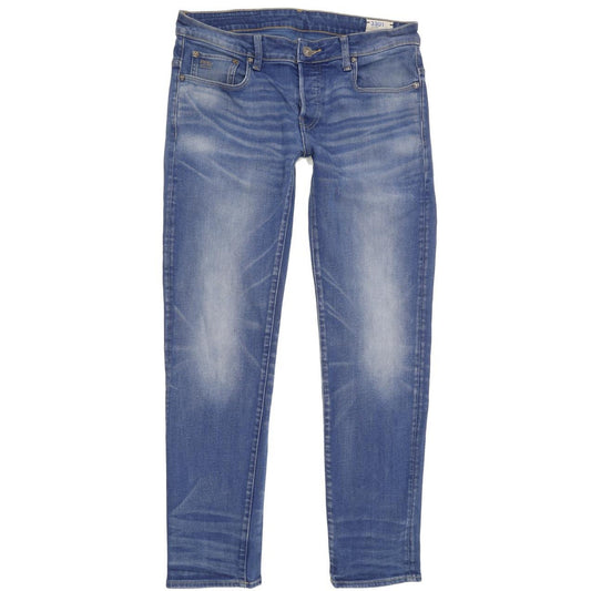 G-Star 3301 Low Men Blue Tapered Slim Stretch Jeans W31 L30