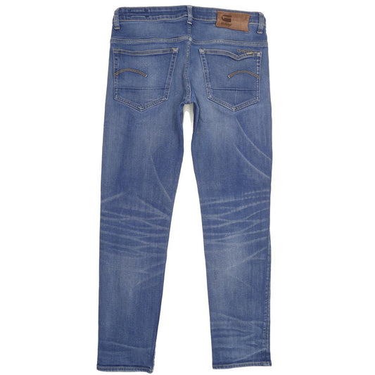 G-Star 3301 Low Men Blue Tapered Slim Stretch Jeans W31 L30