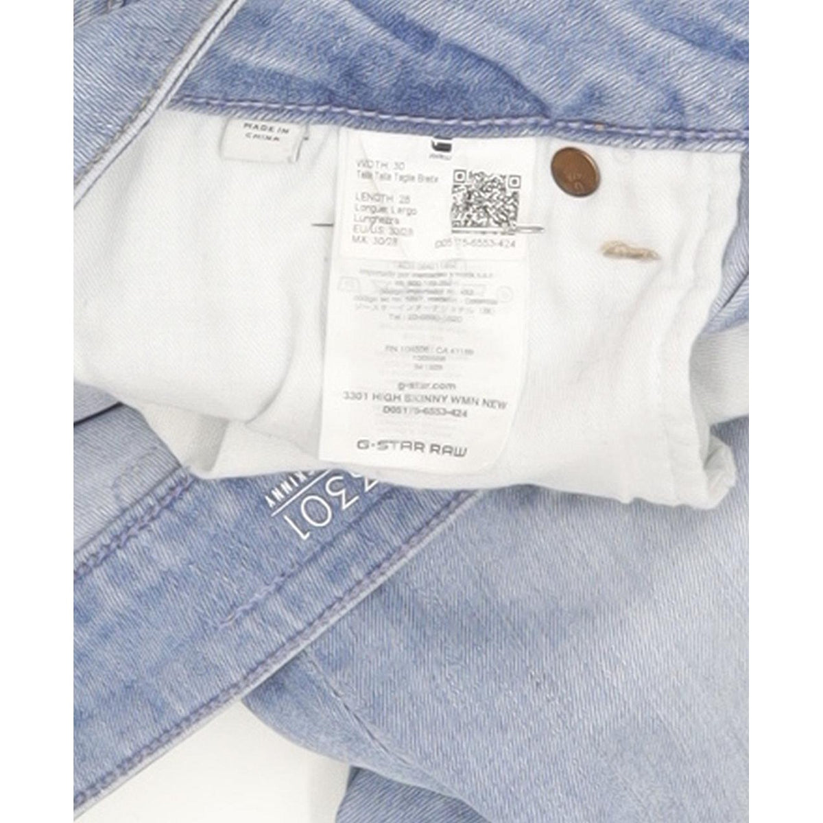 G-Star 3301 Women Blue Skinny Slim Stretch Jeans W30 L28