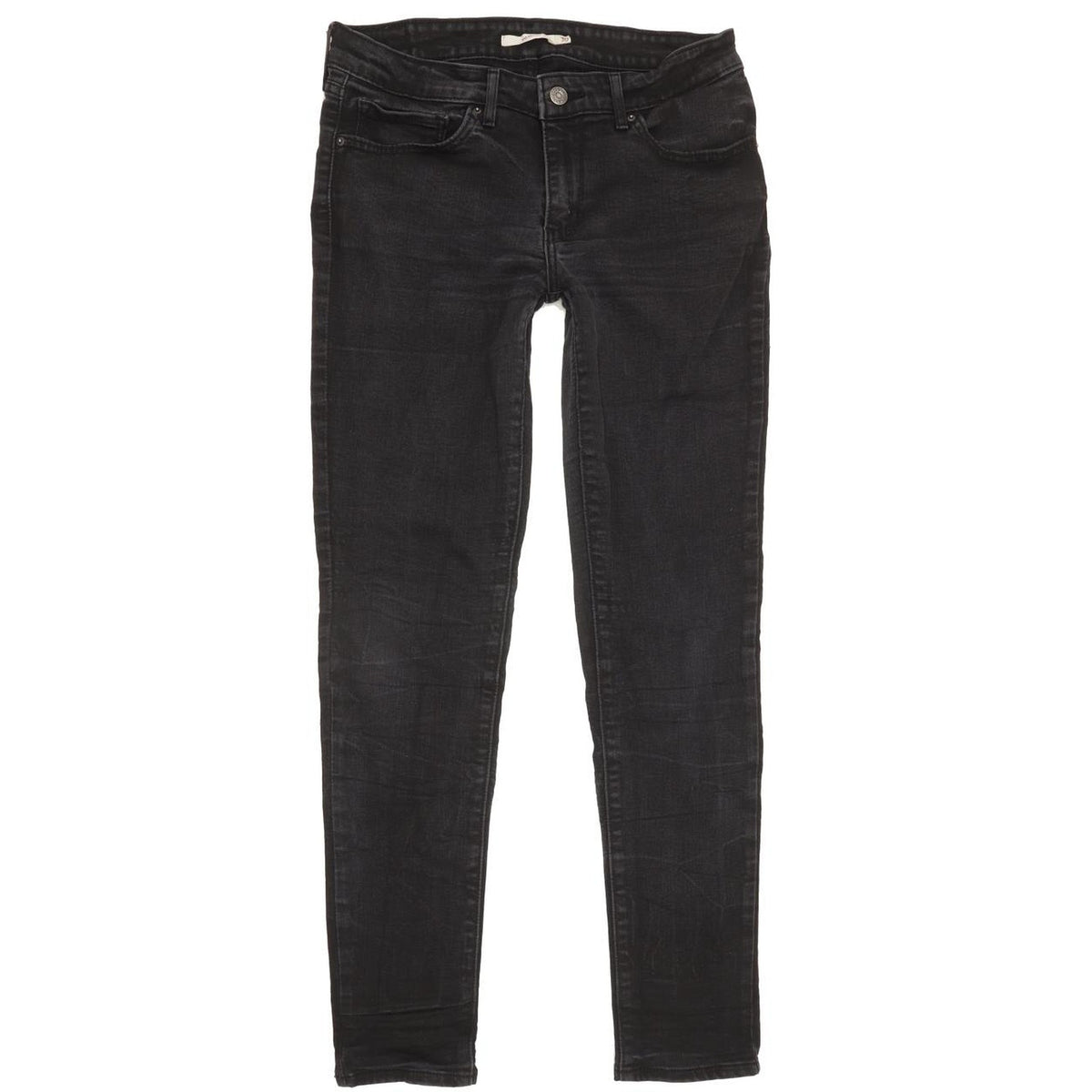 Levi's 711 Women Black Skinny Slim Stretch Jeans W30 L29