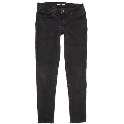Levi's 711 Women Black Skinny Slim Stretch Jeans W30 L29