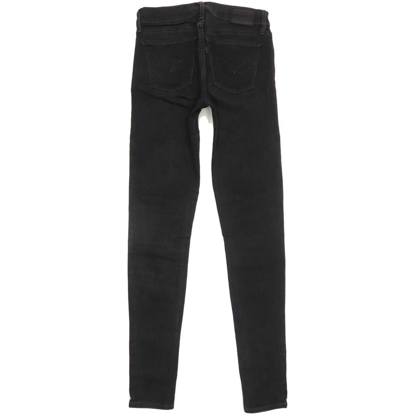 Levi's 710 Super Women Black Skinny Slim Stretch Jeans W25 L30