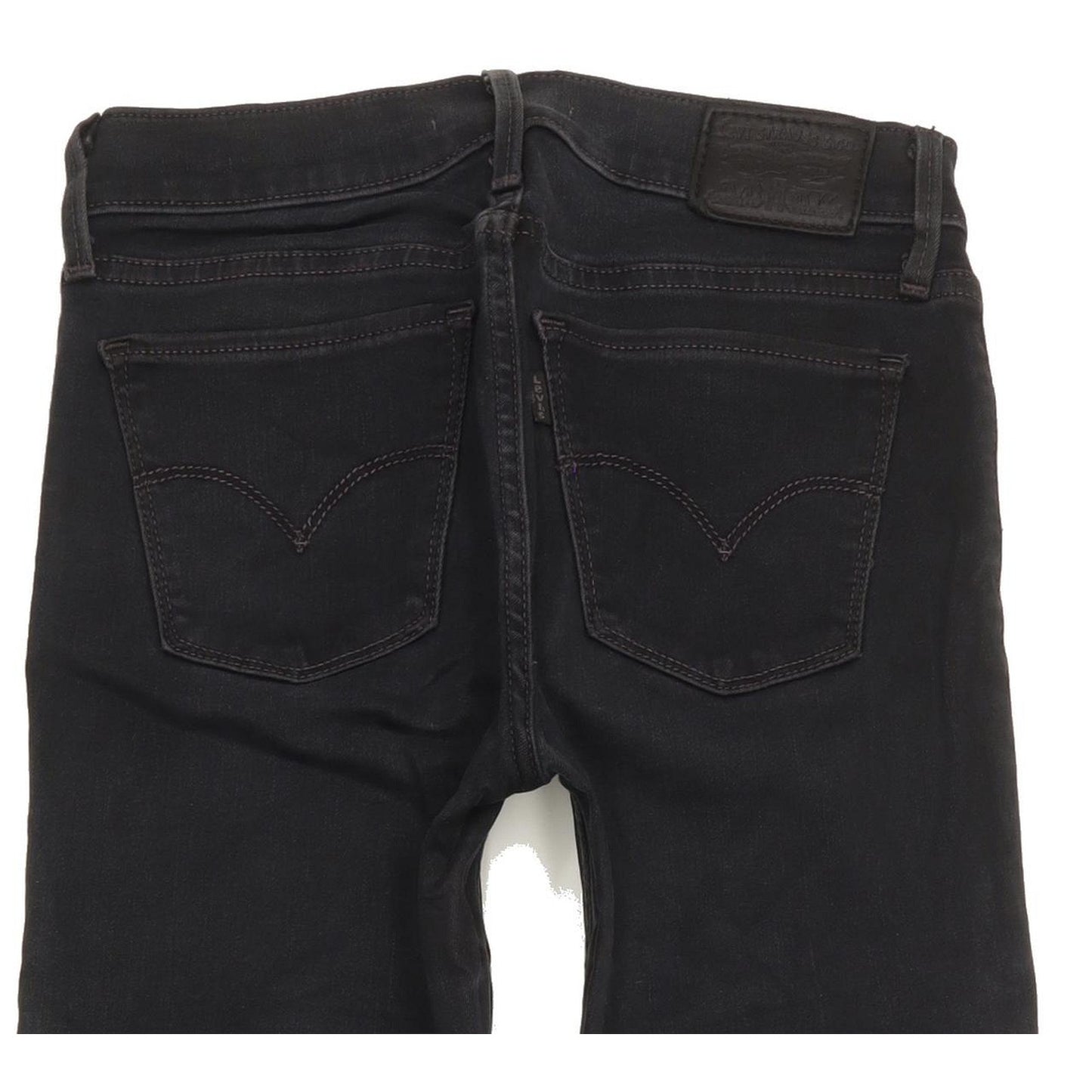 Levi's 710 Super Women Black Skinny Slim Stretch Jeans W25 L30