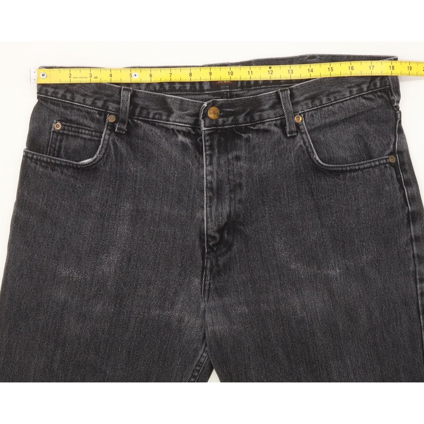 Lee Brooklyn Men Black Straight Regular Jeans W37 L31