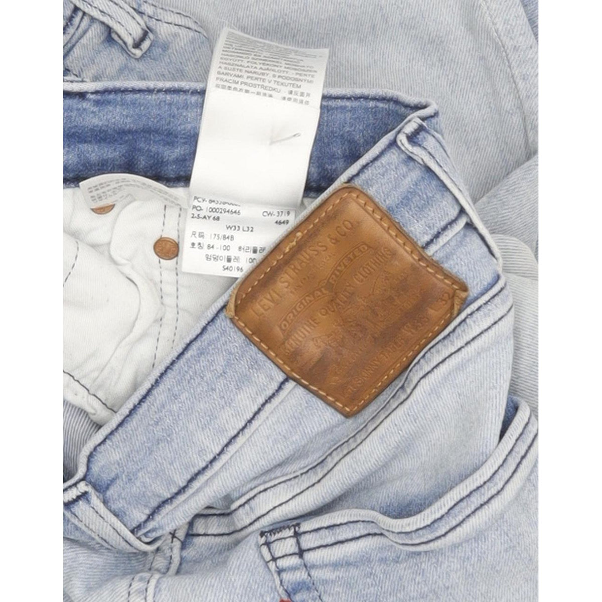 Levi's Women Blue Tapered Slim Stretch Jeans W33 L32