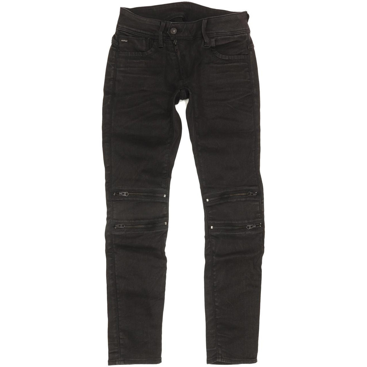 G-Star Lynn Custom Mid Women Black Skinny Slim Stretch Jeans W28 L30