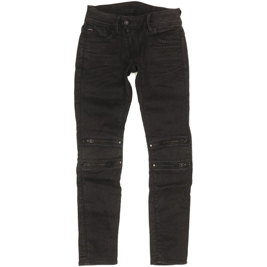 G-Star Lynn Custom Mid Women Black Skinny Slim Stretch Jeans W28 L30