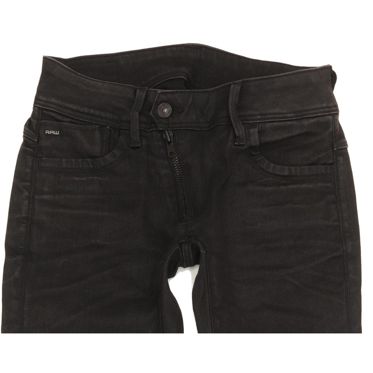G-Star Lynn Custom Mid Women Black Skinny Slim Stretch Jeans W28 L30