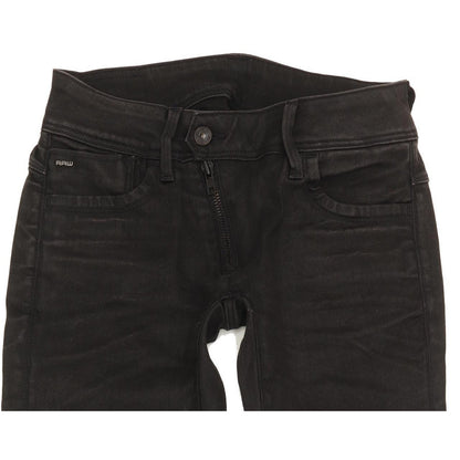 G-Star Lynn Custom Mid Women Black Skinny Slim Stretch Jeans W28 L30