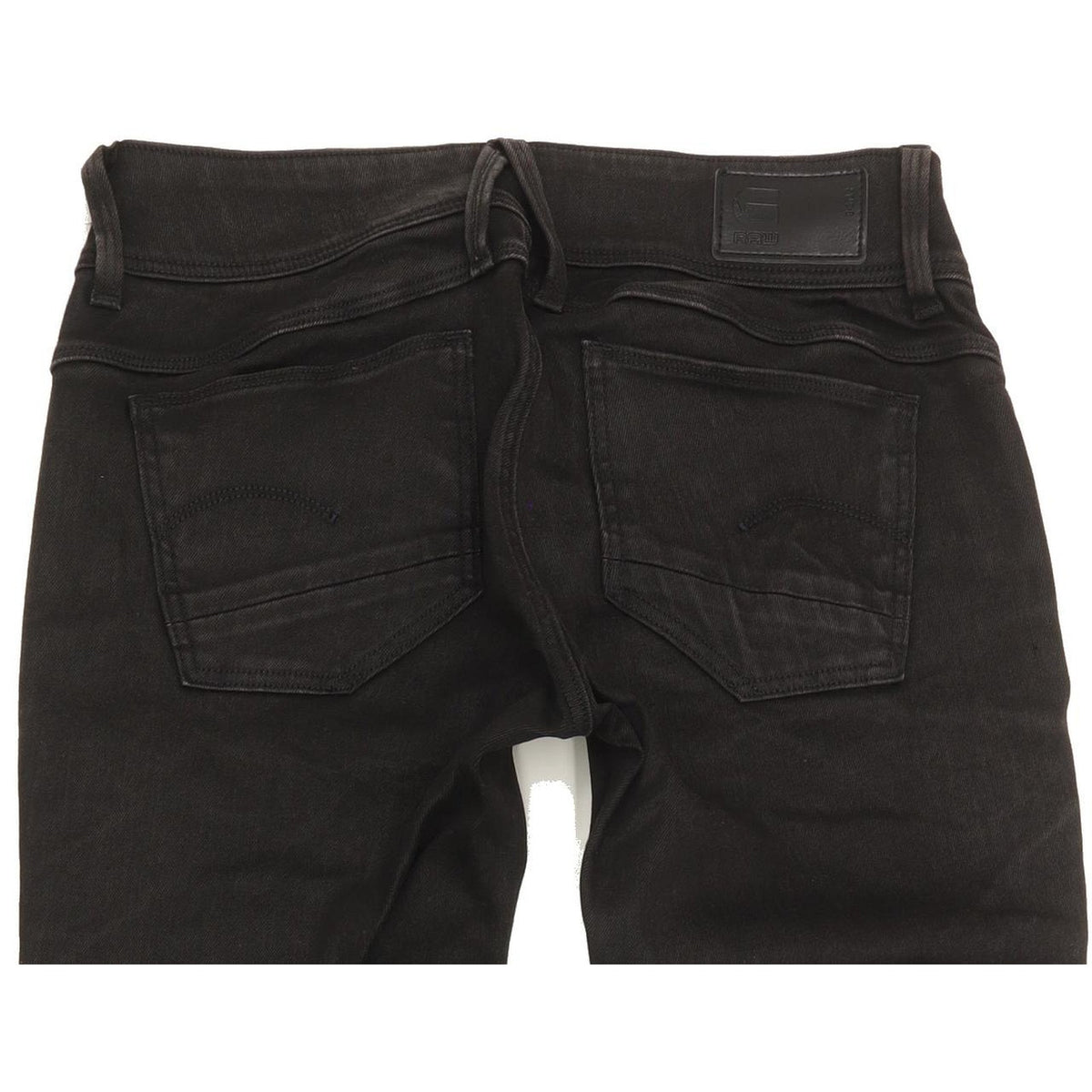 G-Star Lynn Custom Mid Women Black Skinny Slim Stretch Jeans W28 L30