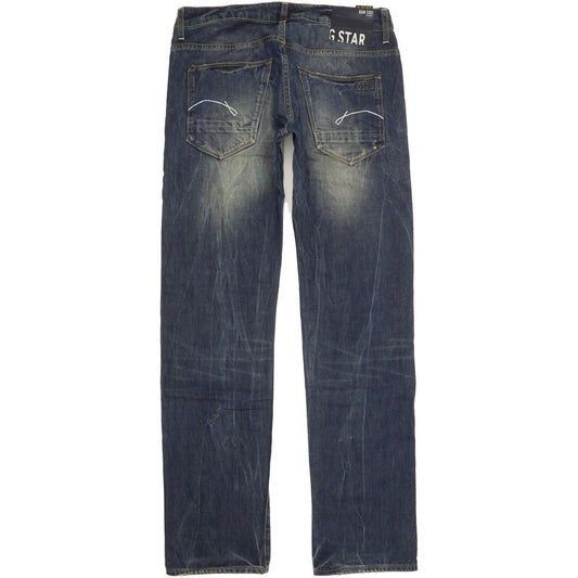 G-Star Morris Low Men Blue Straight Slim Jeans W33 L34