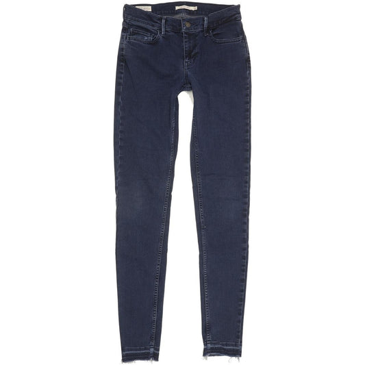 Levi's 710 Super Women Blue Skinny Slim Stretch Jeans W28 L34