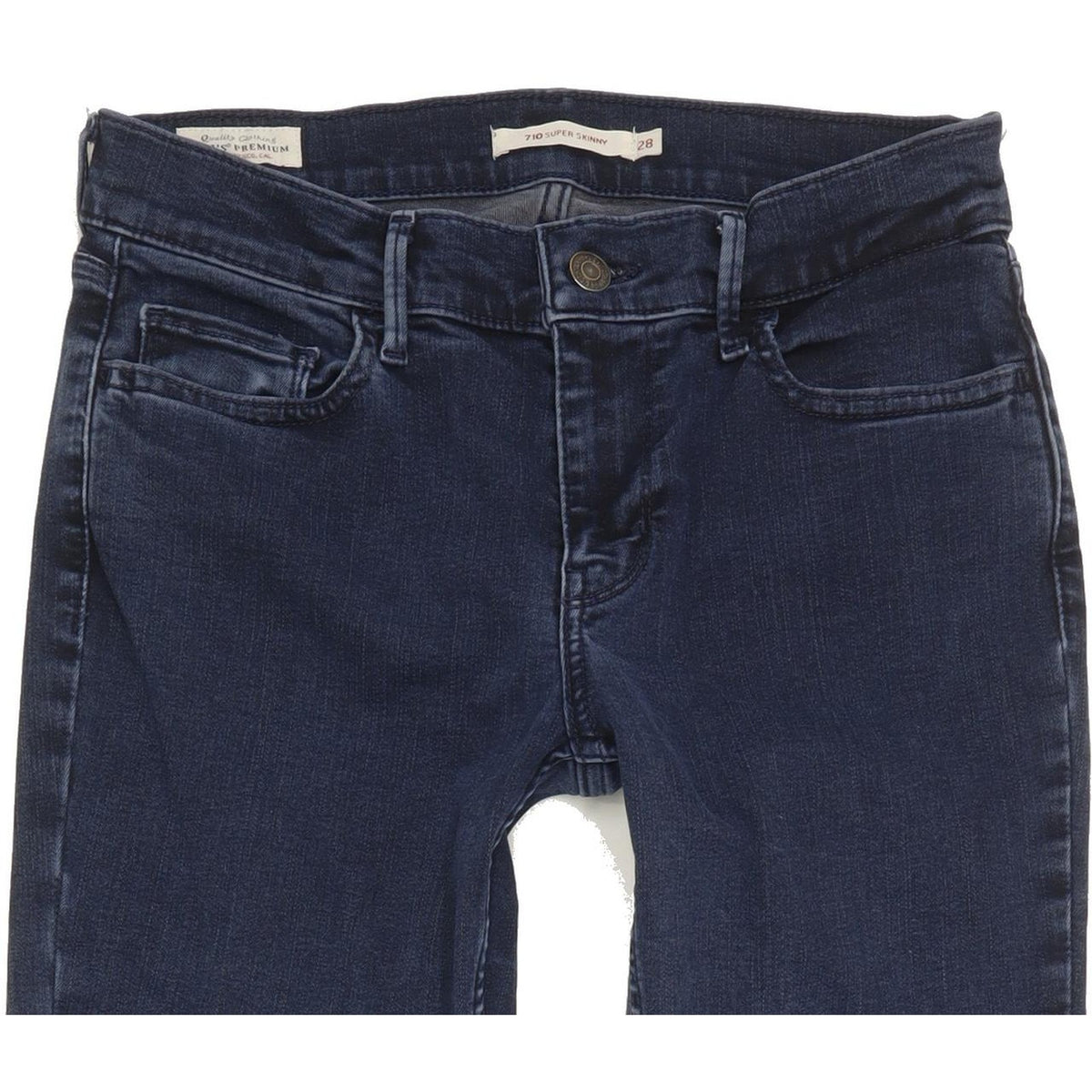Levi's 710 Super Women Blue Skinny Slim Stretch Jeans W28 L34