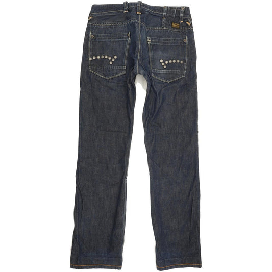 G-Star Men Blue Straight Slim Jeans W32 L32