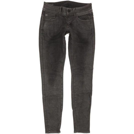 G-Star Lynn Mid Women Charcoal Skinny Slim Stretch Jeans W28 L30