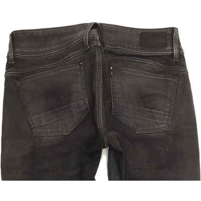 G-Star Lynn Mid Women Charcoal Skinny Slim Stretch Jeans W28 L30