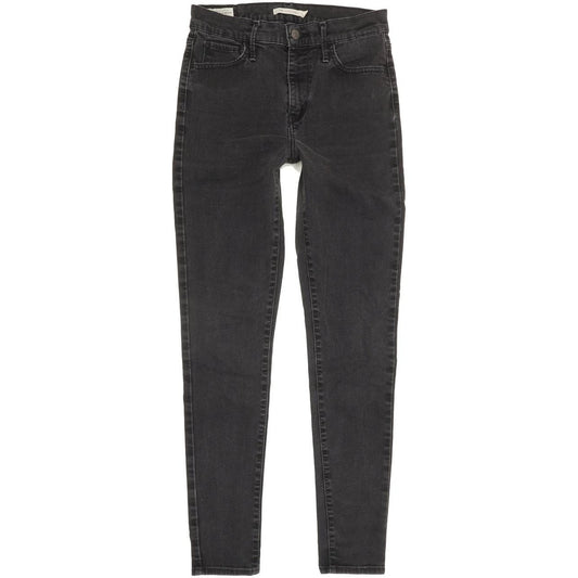 Levi's 720 Super Women Black Skinny Slim Stretch Jeans W28 L29
