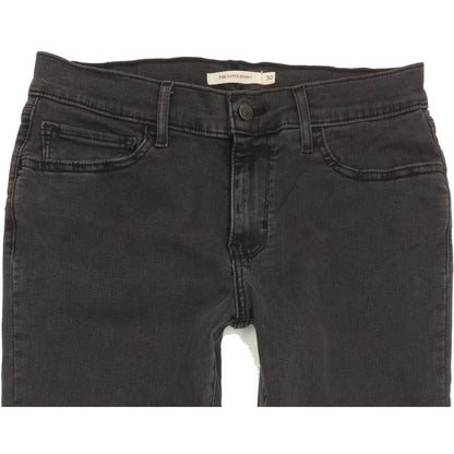 Levi's 710 Super Women Black Skinny Slim Stretch Jeans W30 L32