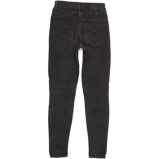 Levi's Mile Charcoal Skinny Slim Stretch Jeans High Waisted W27 L30