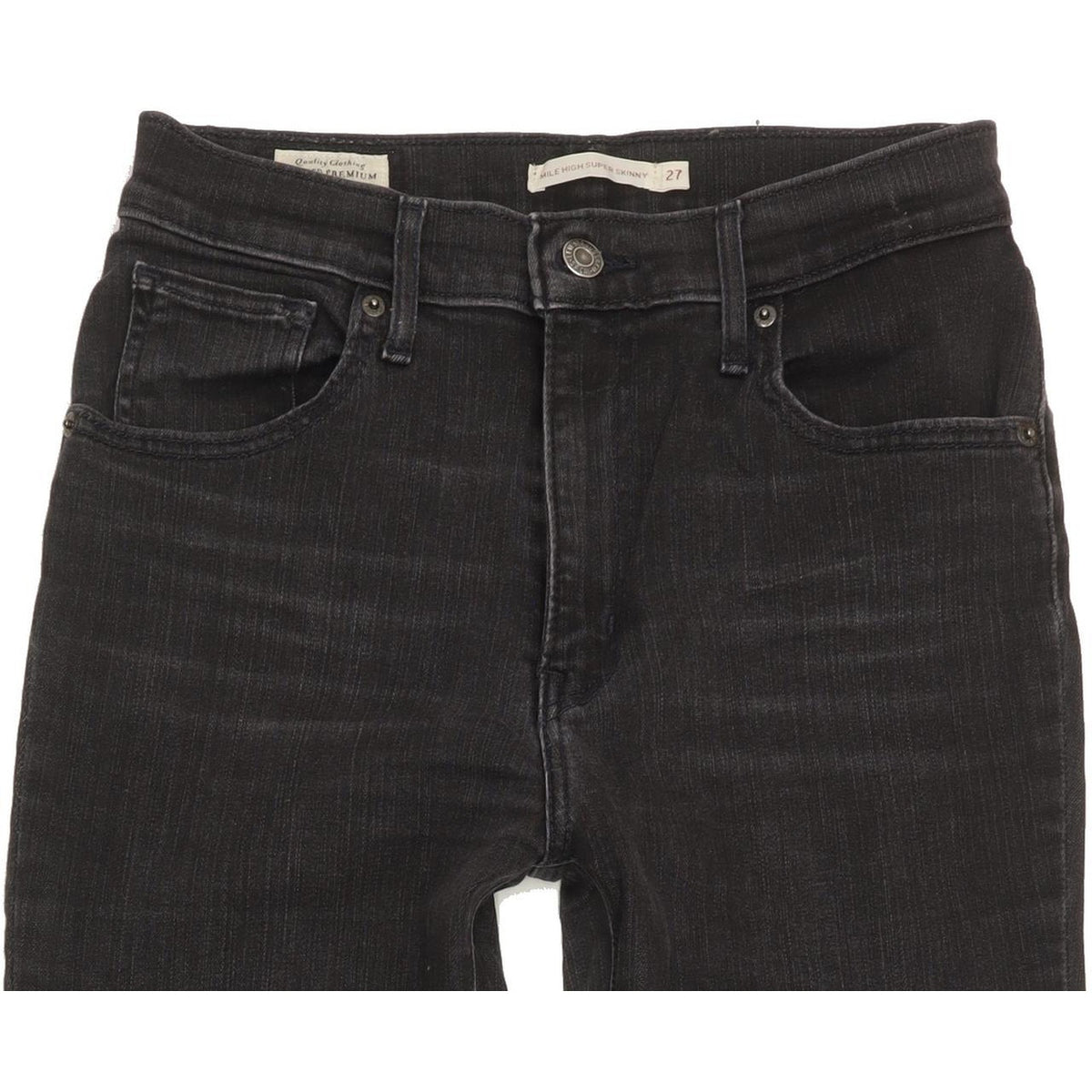 Levi's Mile Charcoal Skinny Slim Stretch Jeans High Waisted W27 L30