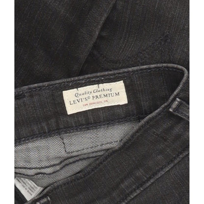Levi's Mile Charcoal Skinny Slim Stretch Jeans High Waisted W27 L30