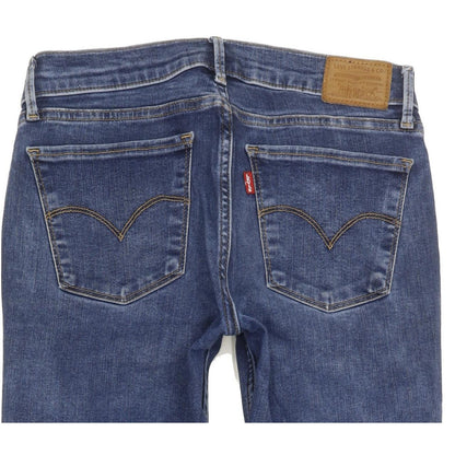 Levi's 710 Super Women Blue Skinny Slim Stretch Jeans W28 L27