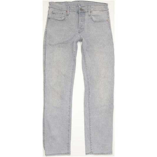 G-Star 3301 Men Grey Straight Regular Stretch Jeans W31 L31