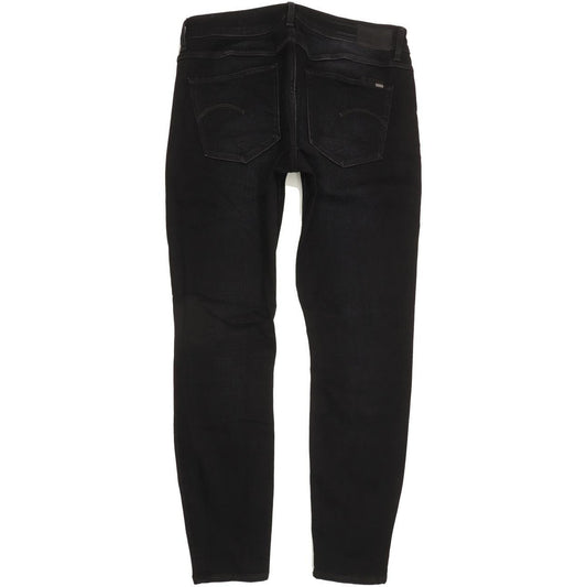 G-Star 3301 Women Black Skinny Slim Stretch Jeans W32 L29