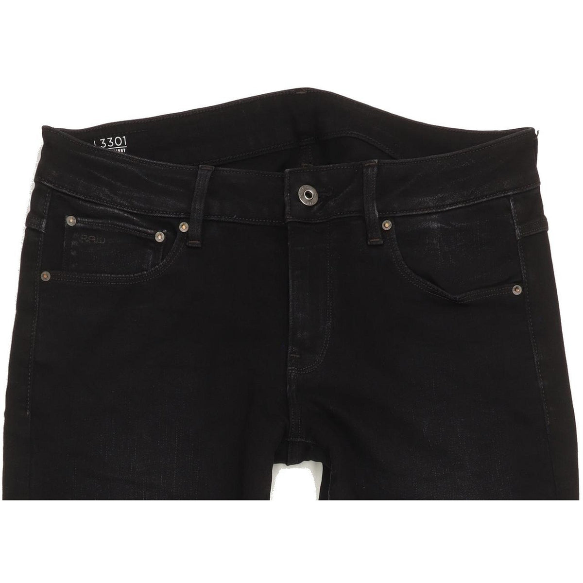 G-Star 3301 Women Black Skinny Slim Stretch Jeans W32 L29