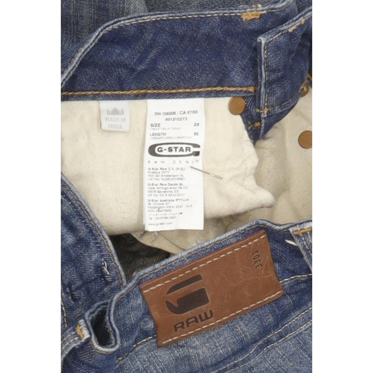 G-Star 3301 Women Blue Skinny Slim Stretch Jeans W24 L32