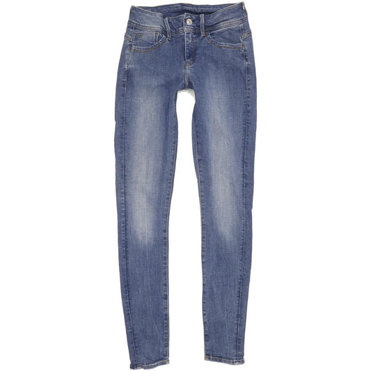 G-Star Lynn d-mid Women Blue Skinny Slim Stretch Jeans W27 L32