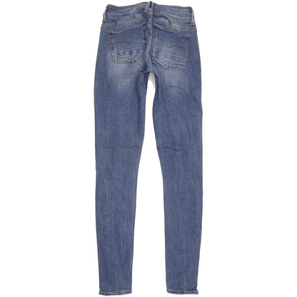 G-Star Lynn d-mid Women Blue Skinny Slim Stretch Jeans W27 L32
