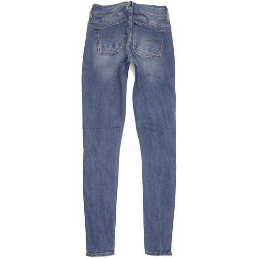 G-Star Lynn d-mid Women Blue Skinny Slim Stretch Jeans W27 L32