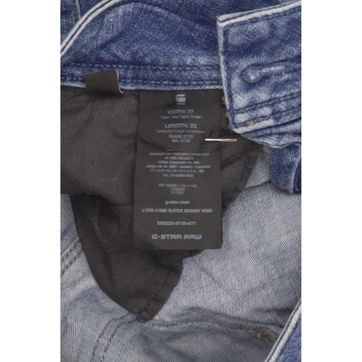 G-Star Lynn d-mid Women Blue Skinny Slim Stretch Jeans W27 L32